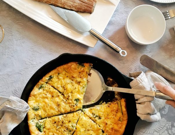 Fritatta and trout